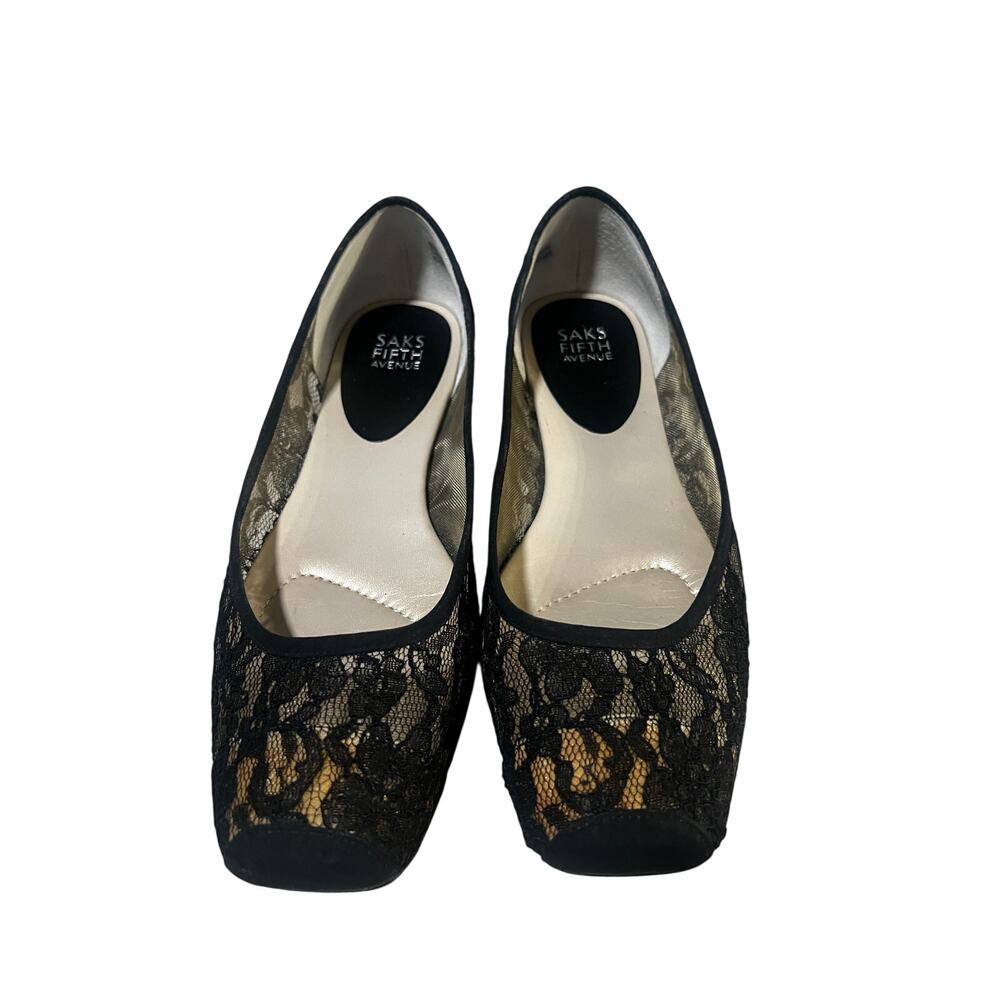 SAKS 5th Avenue Lace upper Leather Bottom Size 9
